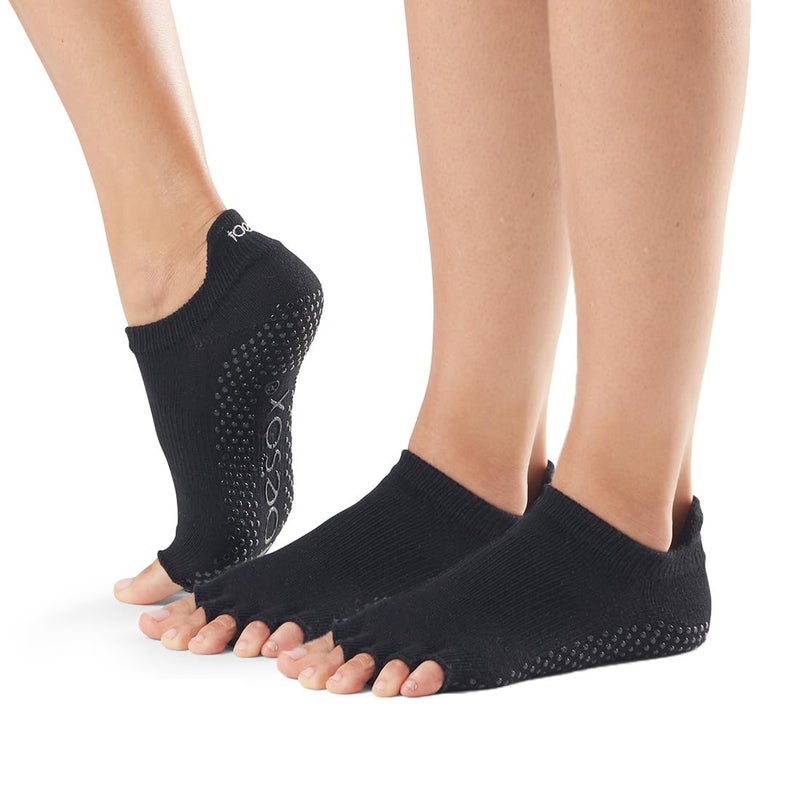 Toesox جوارب توسوكس منخفضة الارتفاع بنصف أصابع، عبوة متعددة - جوارب بيلاتس غير قابلة للانزلاق للنساء والرجال، بار و يوغا - Image 1